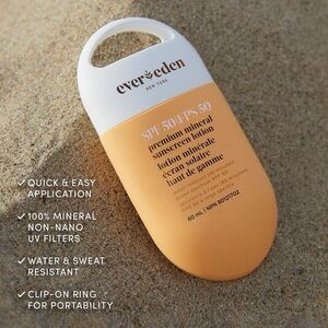 NWOT Ever Eden SPF 50 Premium Mineral Sunscreen Lotion